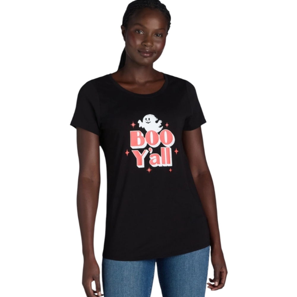 Time and Tru Boo Y'all Ghost Graphic Tee Size XL New